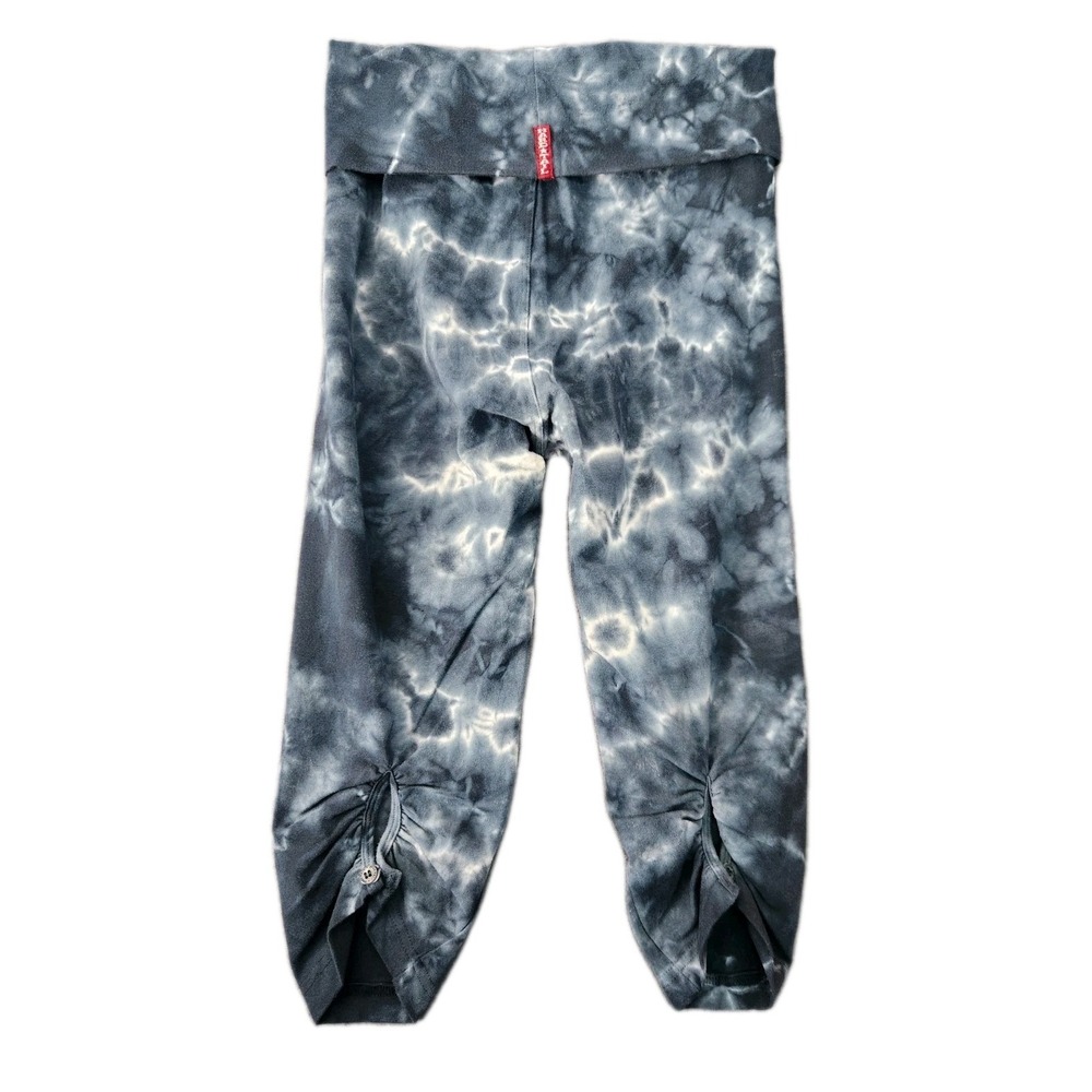 Hard Tail Forever Y2K Yoga Pants Womens S Tie Dye Fold Over Crop Pedal Pusher
